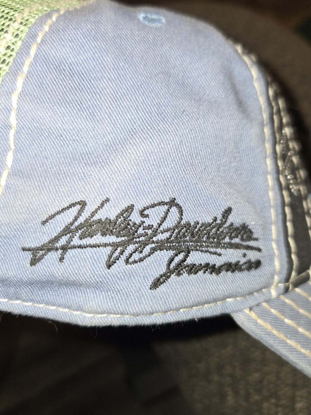 Harley Davidson Dad Hat Cap Strap Back Bahamas Distressed Frayed Worn Adult - Picture 6 of 7